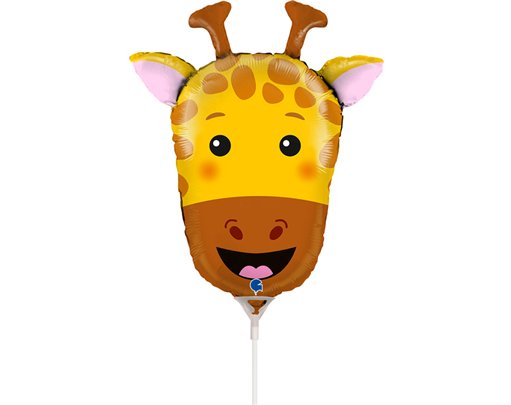 14in GIRAFFE HEADMINI SHAPE FOIL BALLOON 10S
