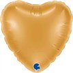 4in GOLD HEART AIR FILL FOIL BALLOON 10S