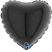 4in BLACK HEART AIR FILL FOIL BALLOON 10S