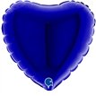 4in BLUE CAPRI HEART AIR FILL FOIL BALLOON 10S