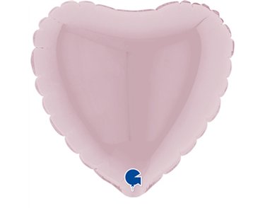 4in PASTEL PINK HEART AIR FILL FOIL BALLOON 10S