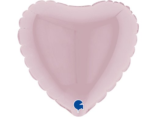 4in PASTEL PINK HEART AIR FILL FOIL BALLOON 10S