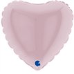 4in PASTEL PINK HEART AIR FILL FOIL BALLOON 10S