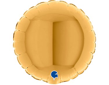 4in GOLD ROUND AIR FILL FOIL BALLOON 10S