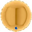 4in GOLD ROUND AIR FILL FOIL BALLOON 10S