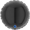 4in BLACK ROUND AIR FILL FOIL BALLOON 10S