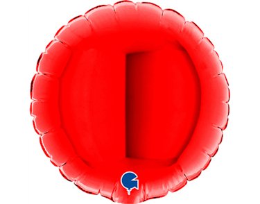 4in RED ROUND AIR FILL FOIL BALLOON 10S