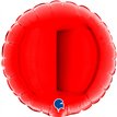 4in RED ROUND AIR FILL FOIL BALLOON 10S