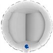4in SILVER ROUND AIR FILL FOIL BALLOON 10S