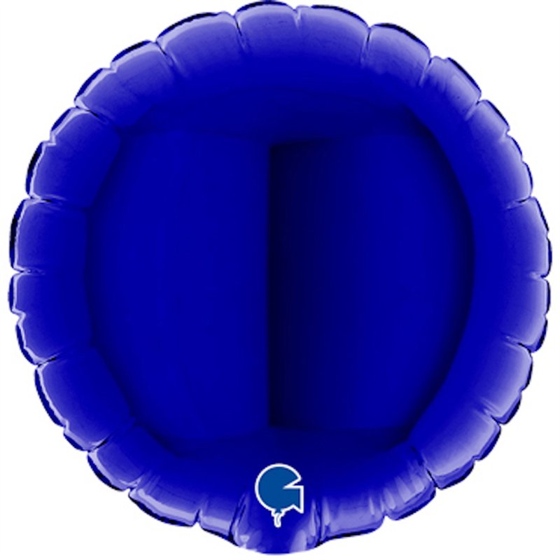 4in BLUE CAPRI ROUND AIR FILL FOIL BALLOON 10S
