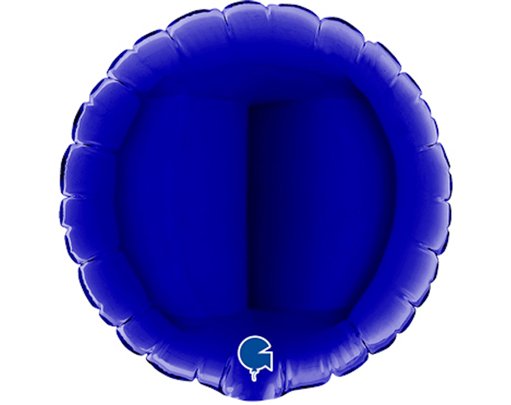 4in BLUE CAPRI ROUND AIR FILL FOIL BALLOON 10S