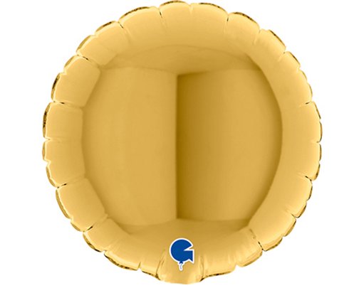 4in GOLD 5 ROUND AIR FILL FOIL BALLOON 10S