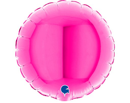 4in MAGENTA ROUND AIR FILL FOIL BALLOON 10S