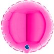 4in MAGENTA ROUND AIR FILL FOIL BALLOON 10S