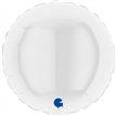 4in WHITE ROUND AIR FILL FOIL BALLOON 10S