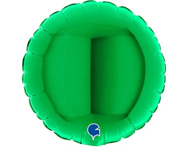 4in GREEN ROUND AIR FILL FOIL BALLOON 10S