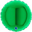 4in GREEN ROUND AIR FILL FOIL BALLOON 10S