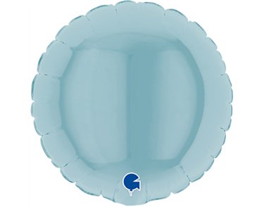 4in PASTEL BLUE ROUND AIR FILL FOIL BALLOON 10S