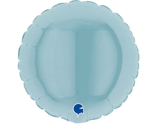 4in PASTEL BLUE ROUND AIR FILL FOIL BALLOON 10S