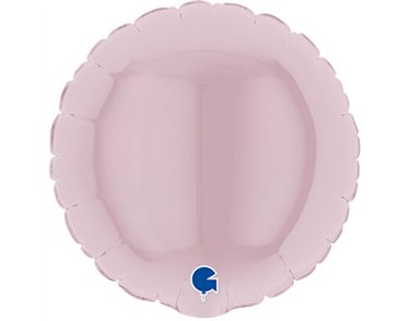 4in PASTEL PINK ROUND AIR FILL FOIL BALLOON 10S