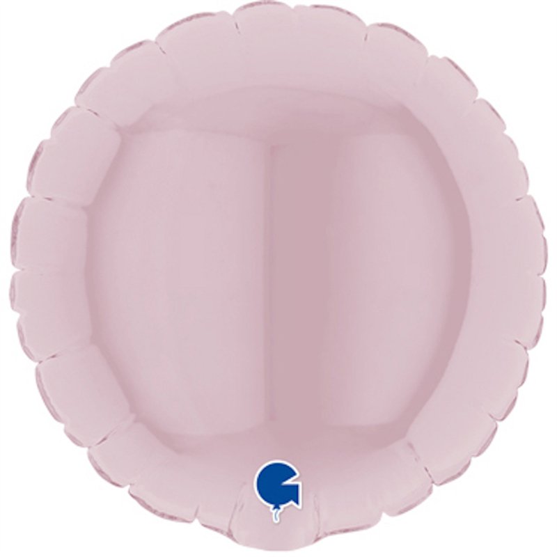 4in PASTEL PINK ROUND AIR FILL FOIL BALLOON 10S
