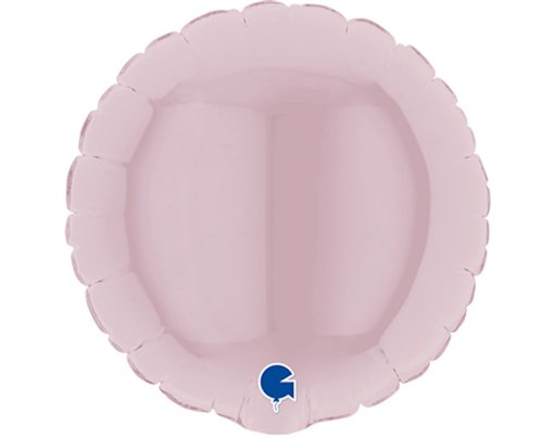 4in PASTEL PINK ROUND AIR FILL FOIL BALLOON 10S