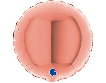 4in ROSE GOLD ROUND AIR FILL FOIL BALLOON 10S