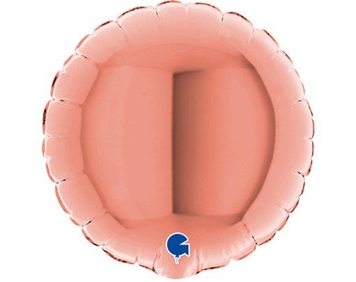 4in ROSE GOLD ROUND AIR FILL FOIL BALLOON 10S