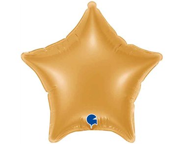 4in GOLD STAR AIR FILL FOIL BALLOON 10S