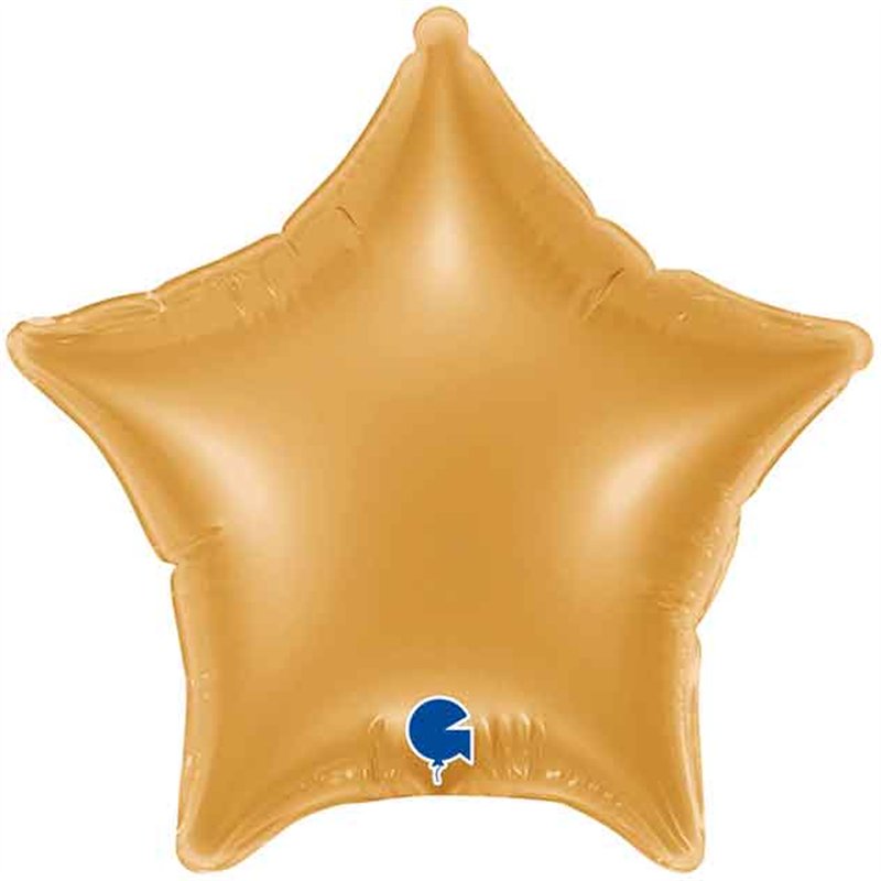 4in GOLD STAR AIR FILL FOIL BALLOON 10S