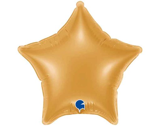 4in GOLD STAR AIR FILL FOIL BALLOON 10S