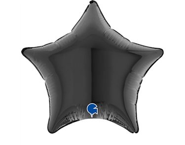 4in BLACK STAR AIR FILL FOIL BALLOON 10S