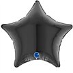 4in BLACK STAR AIR FILL FOIL BALLOON 10S