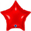 4in RED STAR AIR FILL FOIL BALLOON 10S