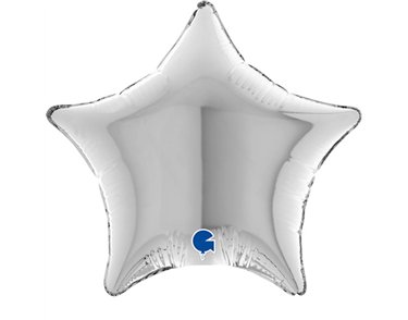 4in SILVER STAR AIR FILL FOIL BALLOON 10S