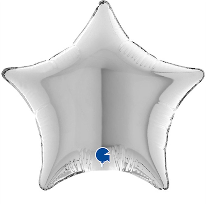 4in SILVER STAR AIR FILL FOIL BALLOON 10S