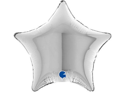 4in SILVER STAR AIR FILL FOIL BALLOON 10S
