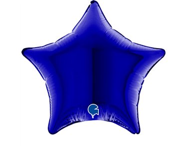 4in BLUE CAPRI STAR AIR FILL FOIL BALLOON 10S
