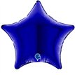 4in BLUE CAPRI STAR AIR FILL FOIL BALLOON 10S
