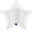 4in WHITE STAR AIR FILL FOIL BALLOON 10S