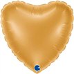9in GOLD HEART AIR FILL FOIL BALLOON 10S