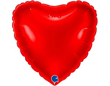 9in RED HEART AIR FILL FOIL BALLOON 10S