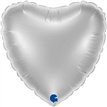 9in SILVER HEART AIR FILL FOIL BALLOON 10S