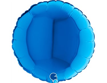 9in BLUE ROUND AIR FILL FOIL BALLOON 10S