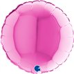 9in FUCHSIA ROUND AIR FILL FOIL BALLOON 10S