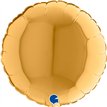 9in GOLD ROUND AIR FILL FOIL BALLOON 10S