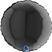 9in BLACK ROUND AIR FILL FOIL BALLOON 10S