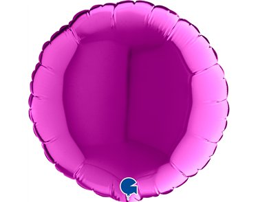 9in PURPLE ROUND AIR FILL FOIL BALLOON 10S