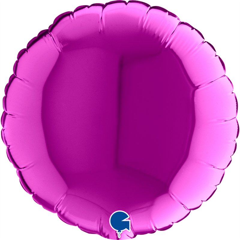 9in PURPLE ROUND AIR FILL FOIL BALLOON 10S
