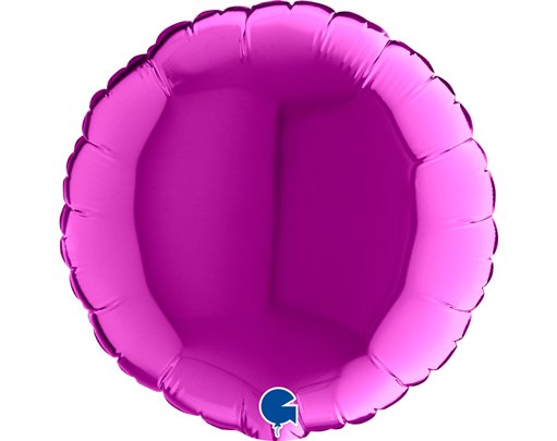 9in PURPLE ROUND AIR FILL FOIL BALLOON 10S